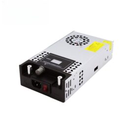 360W-600W Digital Display Adjustable Switching Power Supply, Aluminum Shell With Cooling Fan, IEC Socket & Power Switch, Custom Cables Support