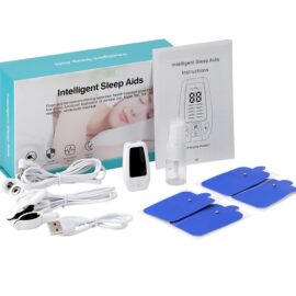 5-in-1 Portable Pulse Sleep Aid Device with Ear Clips, TENS Muscle Massager for Insomnia Relief & Stress Relaxation